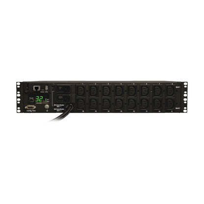 Tripp Lite PDUMH32HVNET 7.4kW Single-Phase Switched PDU, LX Interface, 230V Outlets (16-C13), IEC-309 Blue 230V 32A, 3.6m Cord, 2U Rack-Mount, TAA