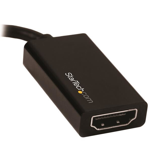 StarTech.com Mini DisplayPort to HDMI Adapter - Active mDP 1.4 to HDMI 2.0 Video Converter - 4K 60Hz - Mini DP or Thunderbolt 1/2 Mac/PC to HDMI Monitor/TV/Display - mDP to HDMI Dongle