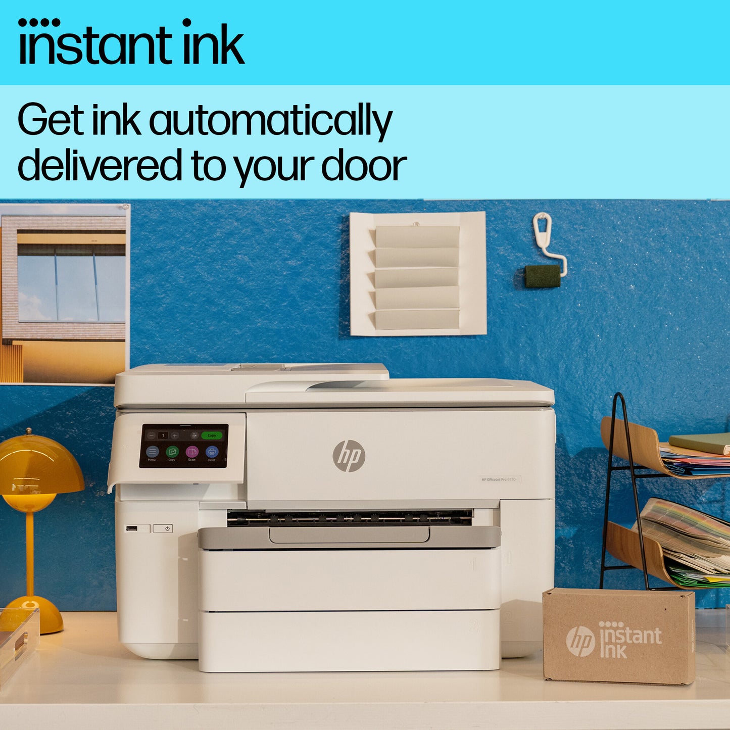 HP OfficeJet Pro 9730e Wireless All-in-One Color Printer, Instant Ink; Two-sided printing