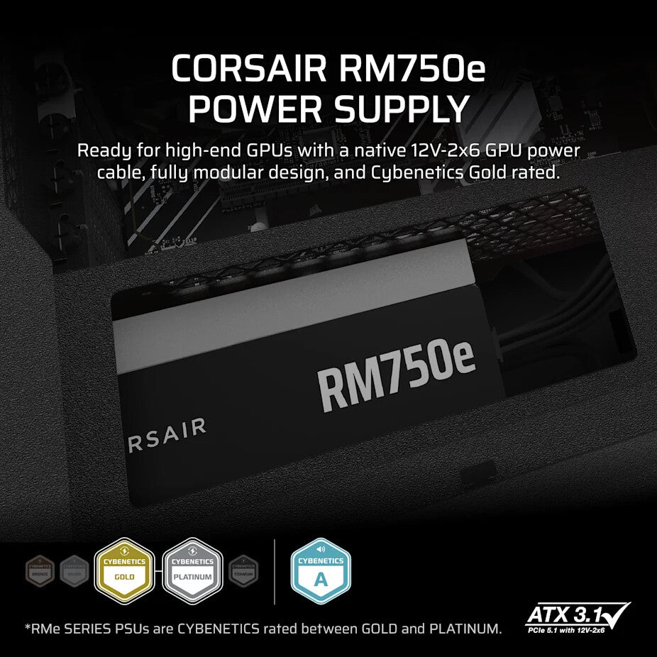 Corsair RM750e power supply unit 750 W 24-pin ATX ATX Black