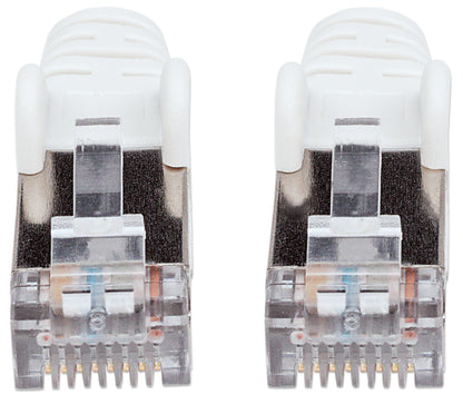 Intellinet Network Patch Cable, Cat6, 1m, White, Copper, S/FTP, LSOH / LSZH, PVC, RJ45, Gold Plated Contacts, Snagless, Booted, Lifetime Warranty