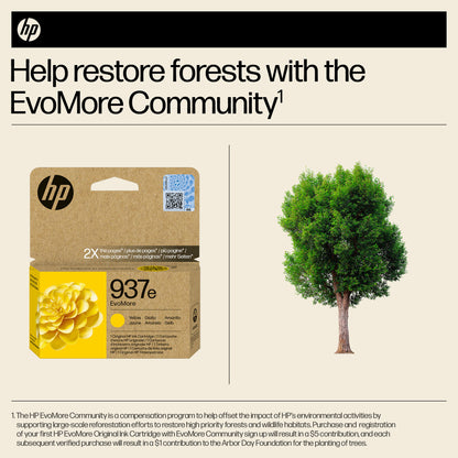 HP 937e EvoMore Yellow Original Ink Cartridge