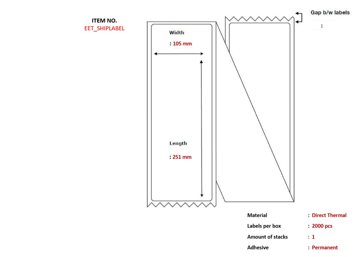 Capture EET_SHIPLABEL printer label White