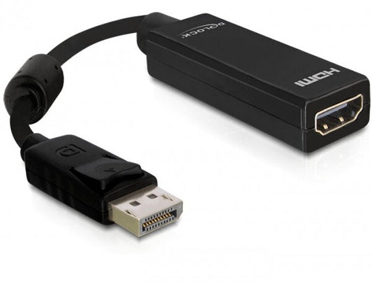DeLOCK 61849 video cable adapter 0.125 m DisplayPort HDMI Type A (Standard) Black