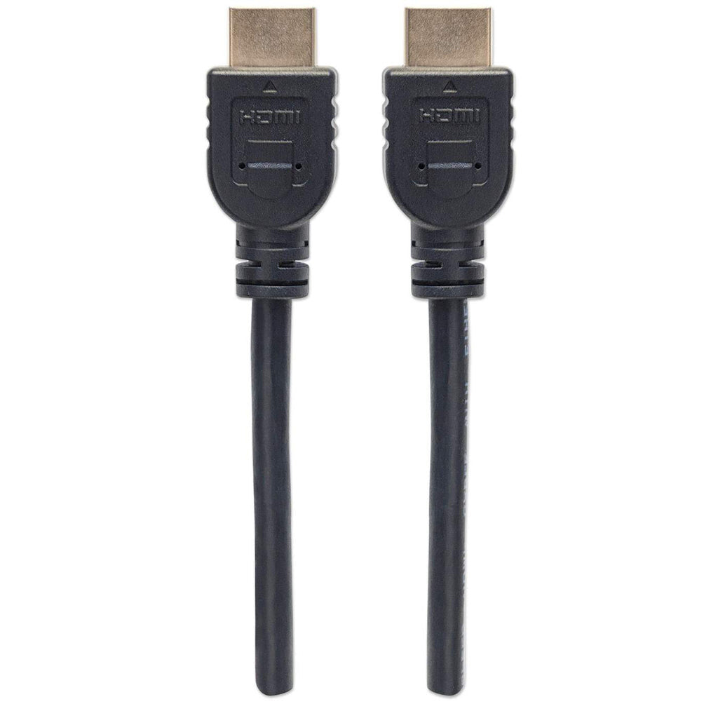 Manhattan HDMI 4K@60Hz Cable with Ethernet - CL3 rated, 1m, Suitable for In-Wall use, For ALL 4K & 1080p/HD uses - when upgrading now or have it ready for when you need it, Male to Male, Black, Ultra HD 4k x 2k, Lifetime Warranty, Premium High Speed