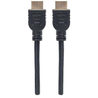 Manhattan HDMI 4K@60Hz Cable with Ethernet - CL3 rated, 1m, Suitable for In-Wall use, For ALL 4K & 1080p/HD uses - when upgrading now or have it ready for when you need it, Male to Male, Black, Ultra HD 4k x 2k, Lifetime Warranty, Premium High Speed