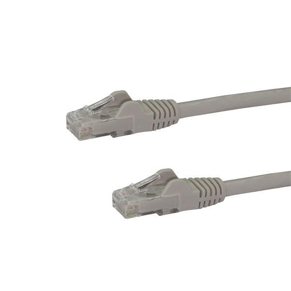 StarTech.com 7.5m CAT6 Ethernet Cable - Grey CAT 6 Gigabit Ethernet Wire -250MHz 100W PoE RJ45 UTP Network/Patch Cord Snagless w/Strain Relief Individually Tested