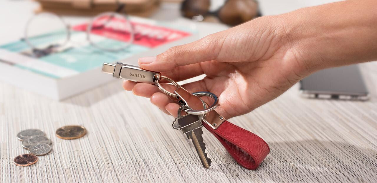 SanDisk Ultra Dual Drive Luxe USB flash drive 64 GB USB Type-A / USB Type-C 3.2 Gen 1 (3.1 Gen 1) Stainless steel