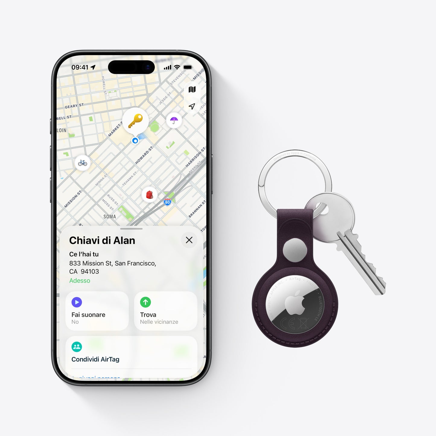 Apple AirTag Personal Finder Silver, White