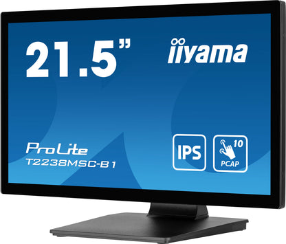 iiyama ProLite T2238MSC-B1 computer monitor 54.6 cm (21.5") 1920 x 1080 pixels Full HD LED Touchscreen Black