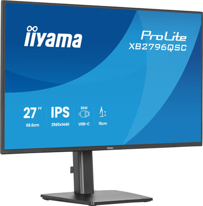 iiyama ProLite XB2796QSC-B1 computer monitor 68.6 cm (27") 2560 x 1440 pixels Quad HD LED Black