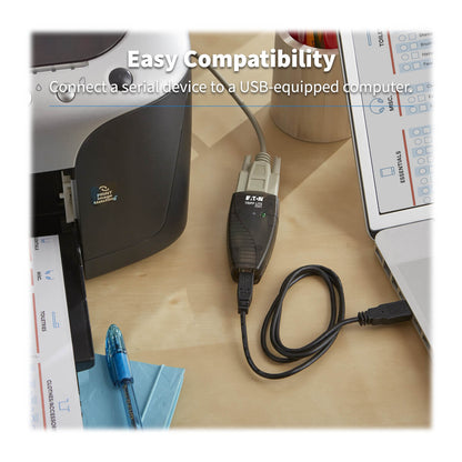 Tripp Lite USA-19HS Keyspan USB to Serial Adapter - USB-A Male to DB9 RS232 Male, 3 ft. (0.91 m), TAA