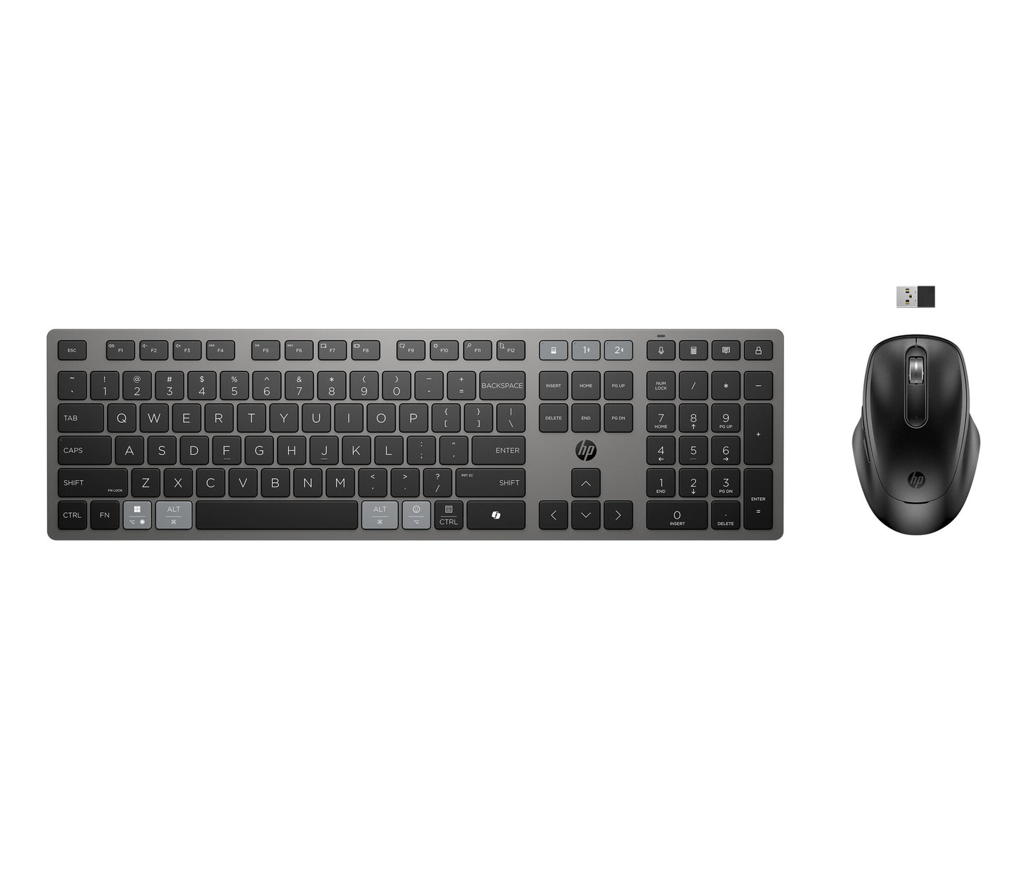 HP 725 Multi-Device Rechargeable Wireless Keyboard and Mouse Combo