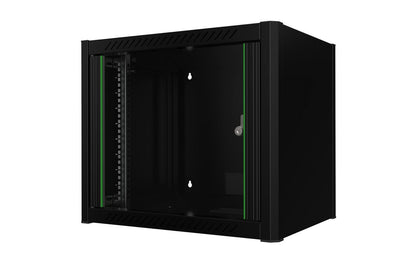 Lanview RWM09U45BL rack cabinet 9U Wall mounted rack Black