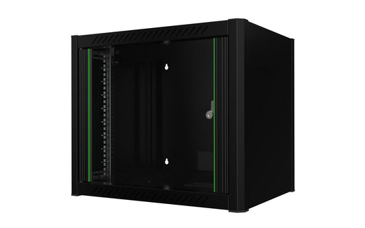 Lanview RWM09U45BL rack cabinet 9U Wall mounted rack Black