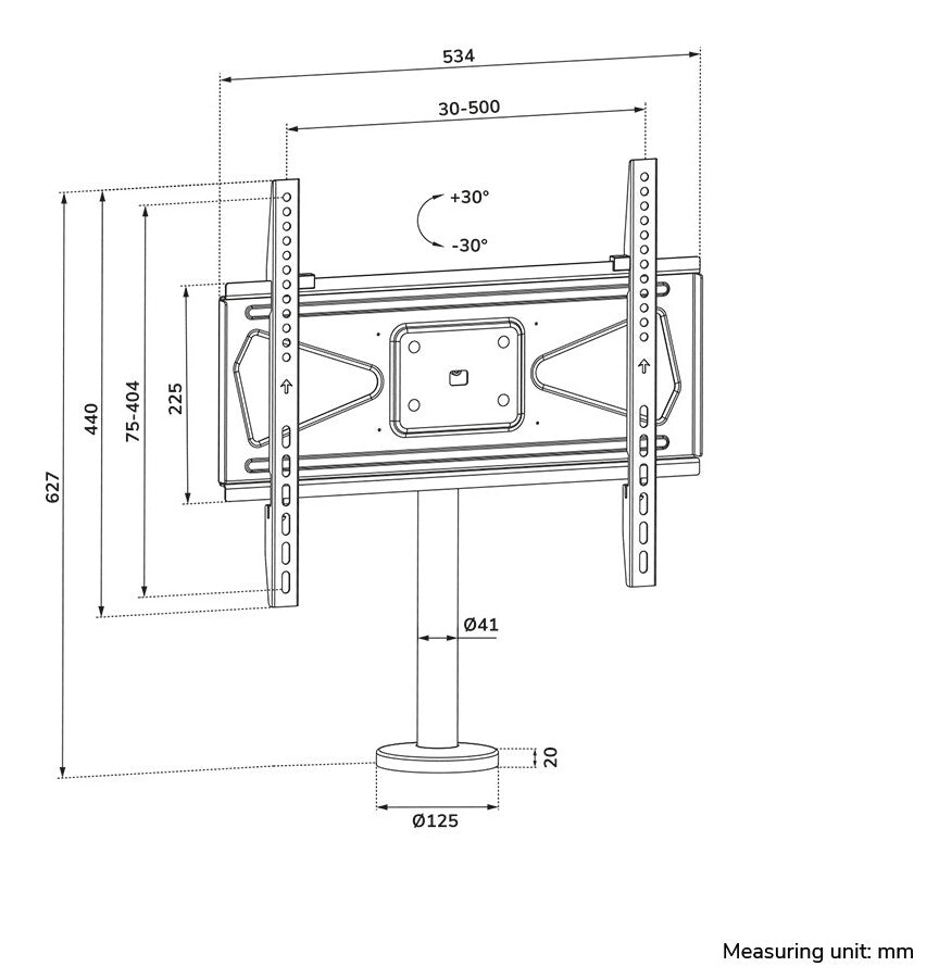 Neomounts bolt-down TV desk mount