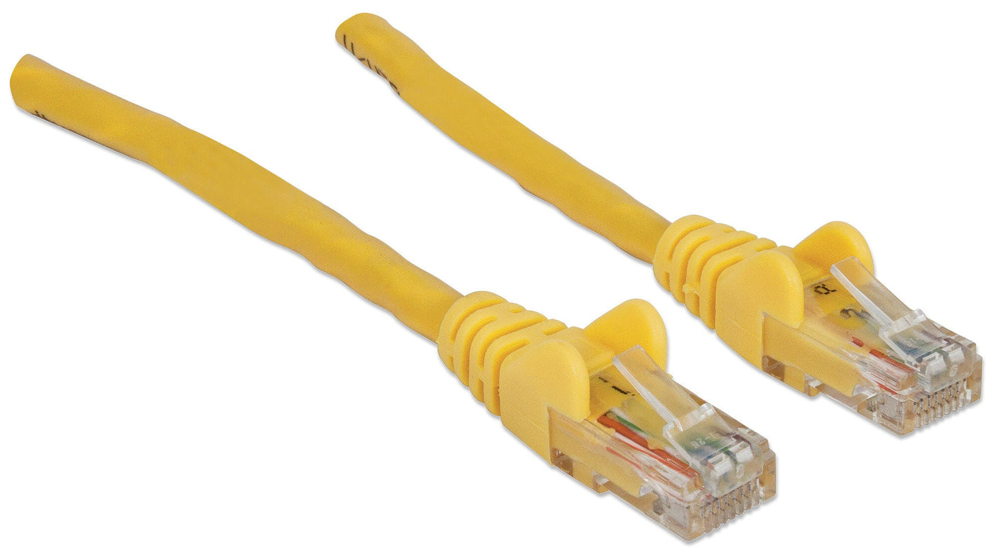 Intellinet Network Patch Cable, Cat6, 1.5m, Yellow, CCA, U/UTP, PVC, RJ45, Gold Plated Contacts, Snagless, Booted, Lifetime Warranty