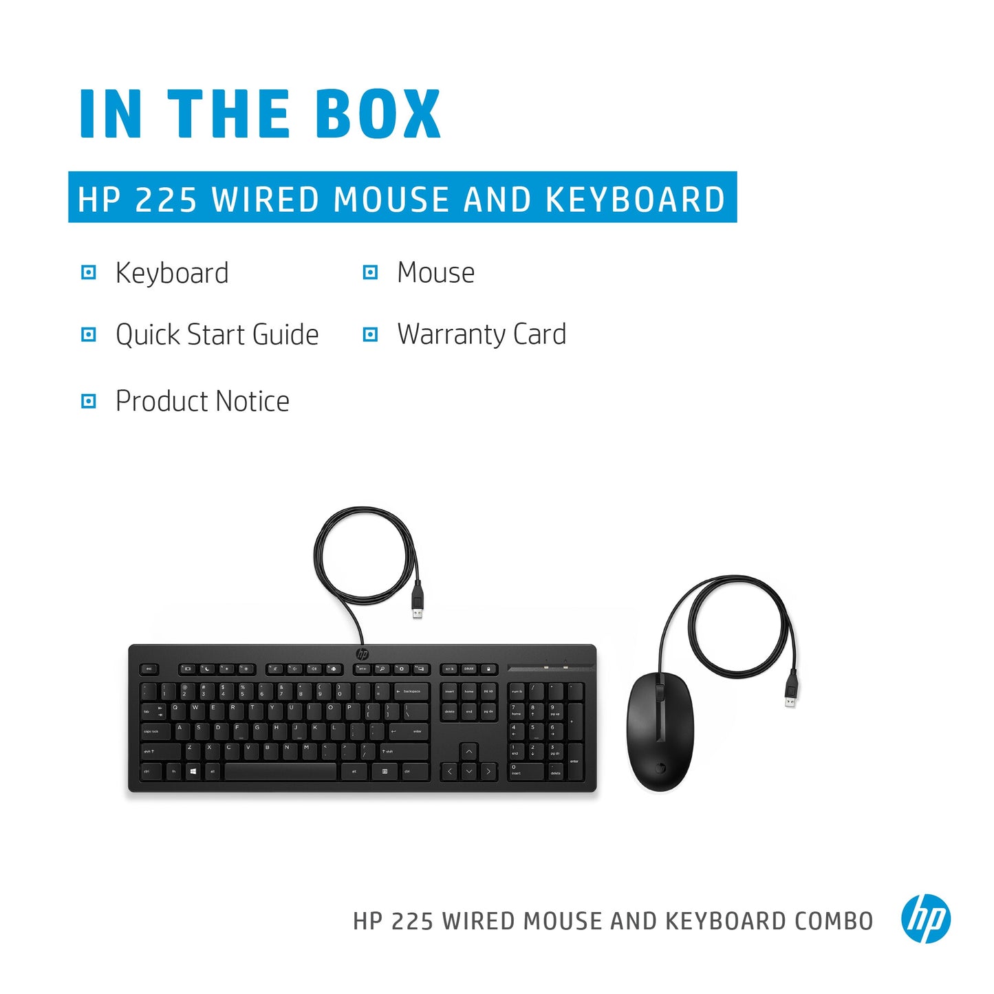 HP 225 Wired Mouse and Keyboard Combo