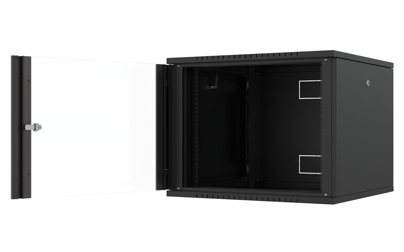 Lanview RWF09U66BL rack cabinet 9U Wall mounted rack Black