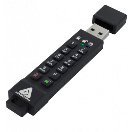 Apricorn 64GB Aegis Secure Key 3z USB flash drive, USB 3.2 Gen 1 (3.1 Gen 1), black