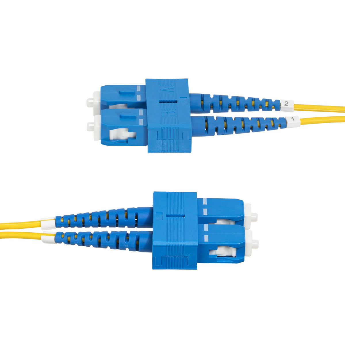StarTech.com 1m (3.3ft) SC to SC (UPC) OS2 Single Mode Duplex Fiber Optic Cable, 9/125µm, 40G/100G Zipcord, Bend Insensitive, Low Insertion Loss - LSZH Fiber Jumper Cord