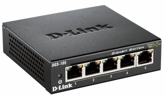 D-Link 5-Port Gigabit network switch, Unmanaged
