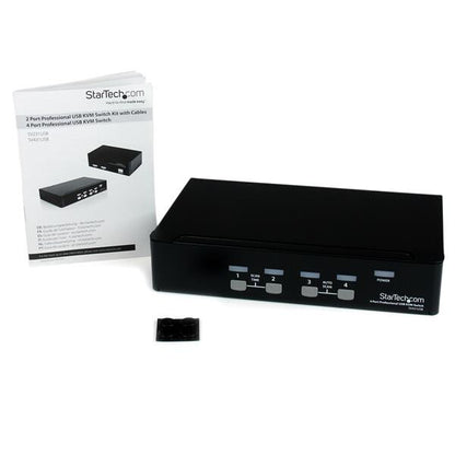 StarTech.com 4 Port Professional VGA USB KVM Switch with Hub