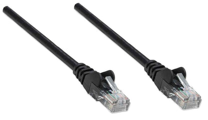 Intellinet Network Patch Cable, Cat5e, 2m, Black, CCA, U/UTP, PVC, RJ45, Gold Plated Contacts, Snagless, Booted, Lifetime Warranty