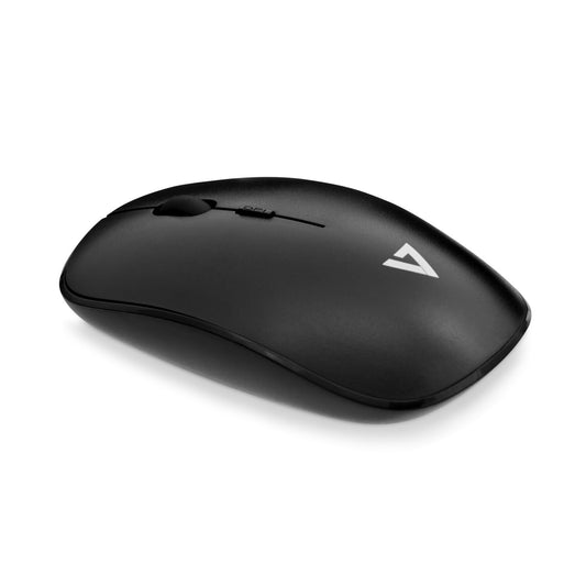 V7 Low Profile Wireless Optical Mouse - Black