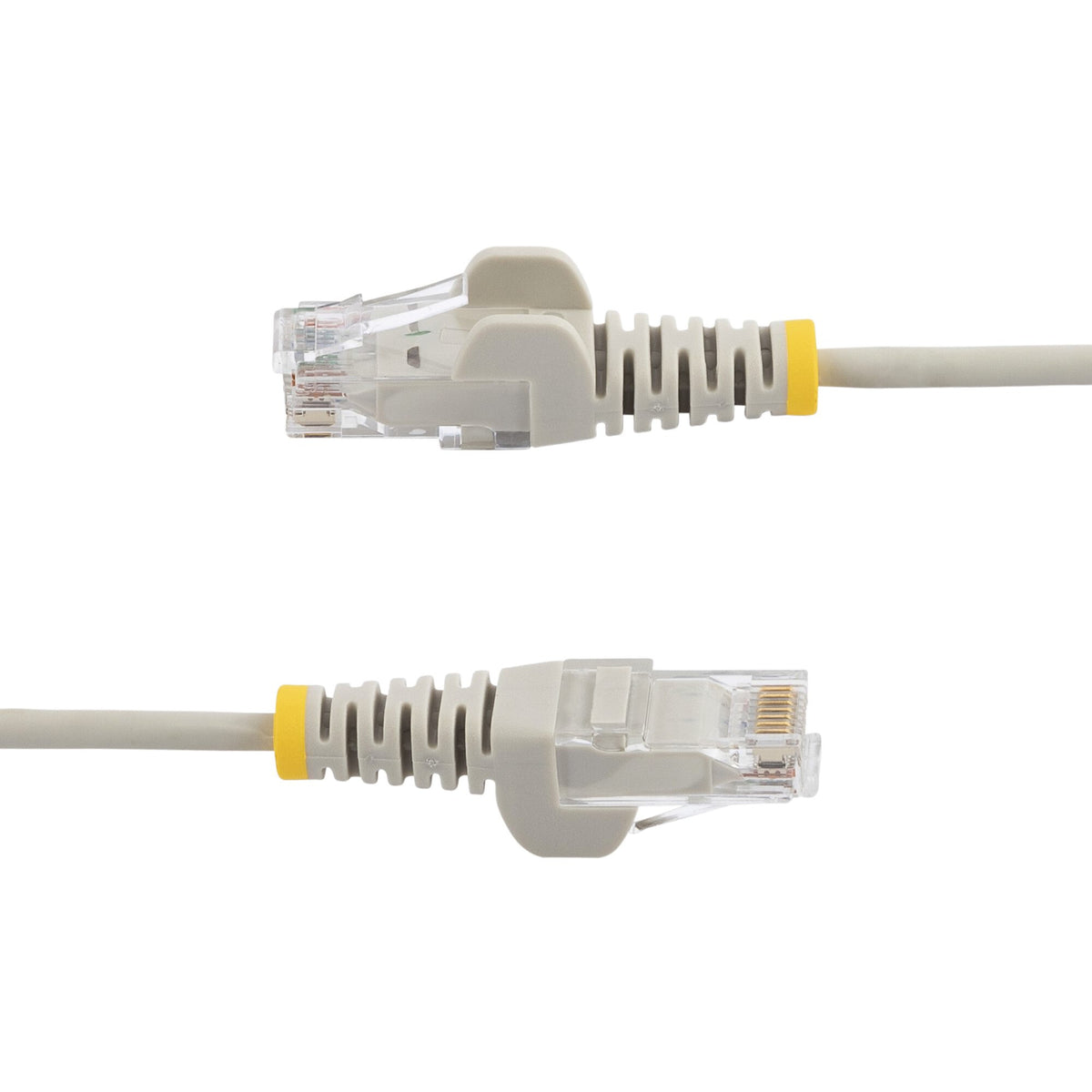 StarTech.com 50cm Gray Slim CAT6 Cable, 10 Pack, Snagless, 100W PoE, UTP, LSZH, 28AWG Pure Bare Copper Wire, Slim RJ45 Network Patch Cord w/Strain Reliefs, Individually Tested