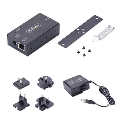 StarTech.com 1-Port Serial to Ethernet Adapter, 802.3af PoE IP Serial Device Server For Remote RS232 Devices, Wall/DIN Rail Mountable, RJ45 LAN to DB9 Serial Converter, TAA