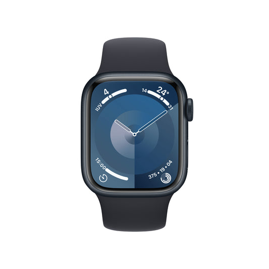 Apple Watch Series 9 GPS 41mm Midnight Aluminium Case w/ Midnight Sport Band - S/M