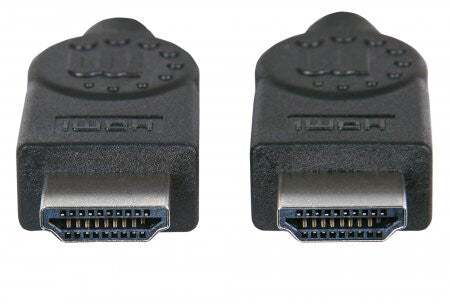 Manhattan HDMI 4K@30Hz Cable with Ethernet, 1.8m, Suitable for ALL 1080p/HD and majority of 4K uses (check your system 4K specification to be sure), Male to Male, Black, Ultra HD 4k x 2k, Lifetime Warranty, High Speed, Equivalent to HDMIMM6HS