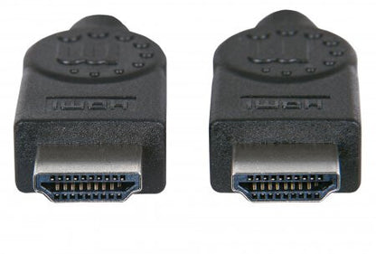 Manhattan HDMI 4K@30Hz Cable with Ethernet, 1.8m, Suitable for ALL 1080p/HD and majority of 4K uses (check your system 4K specification to be sure), Male to Male, Black, Ultra HD 4k x 2k, Lifetime Warranty, High Speed, Equivalent to HDMIMM6HS