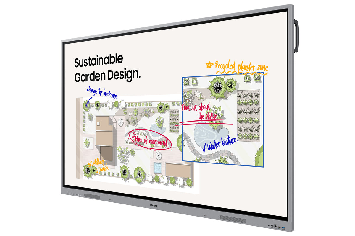 Samsung WE86FX interactive whiteboard 2.18 m (86") 3840 x 2160 pixels Touchscreen Grey HDMI