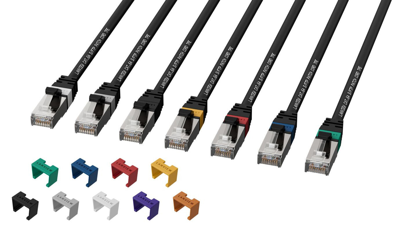 Lanview LV-SFTP6A0025B networking cable Black 0.25 m Cat6a S/FTP (S-STP)