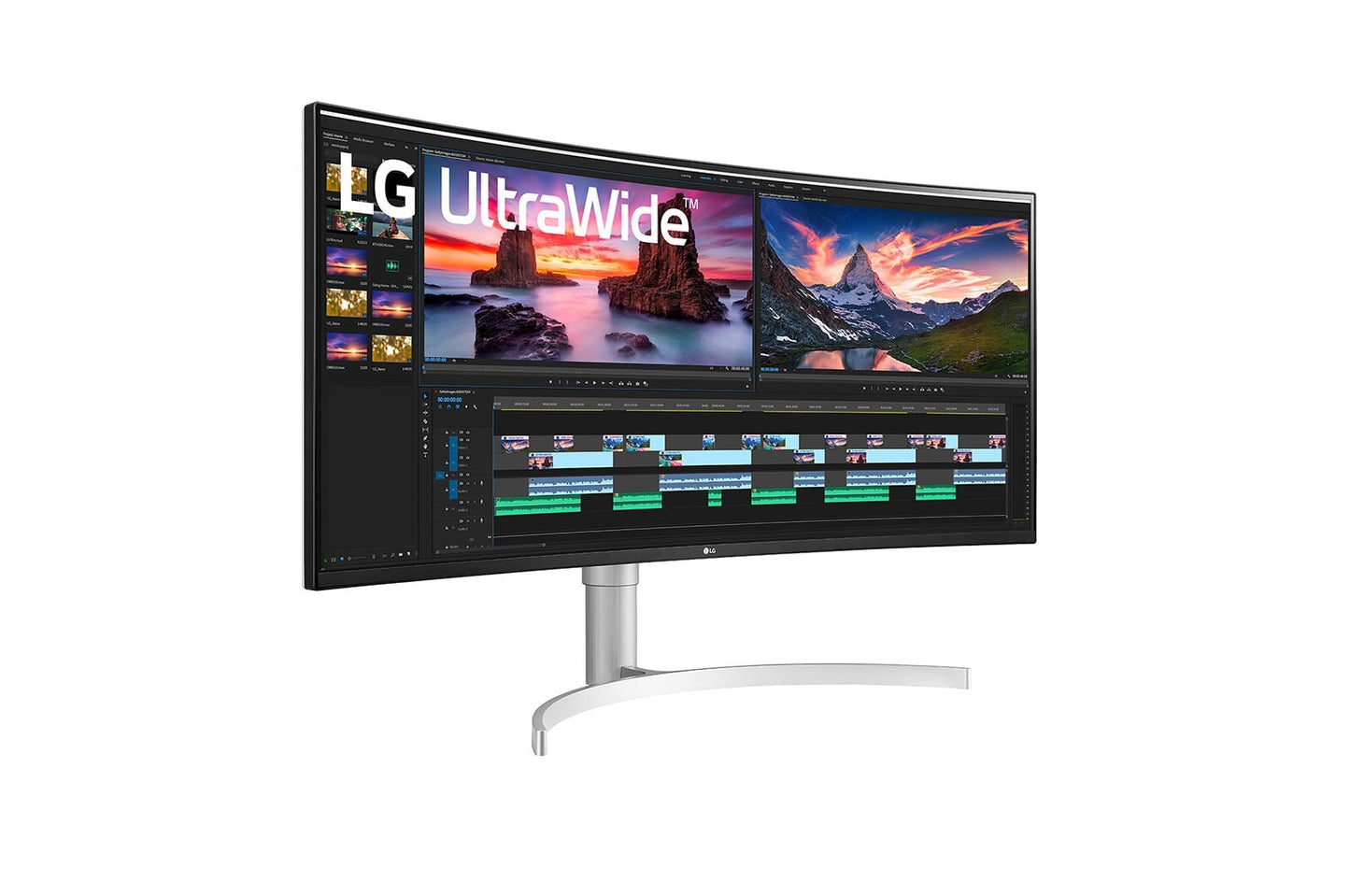 LG 38WN95CP-W computer monitor 96.5 cm (38") 3840 x 1600 pixels Quad HD+ QLED White