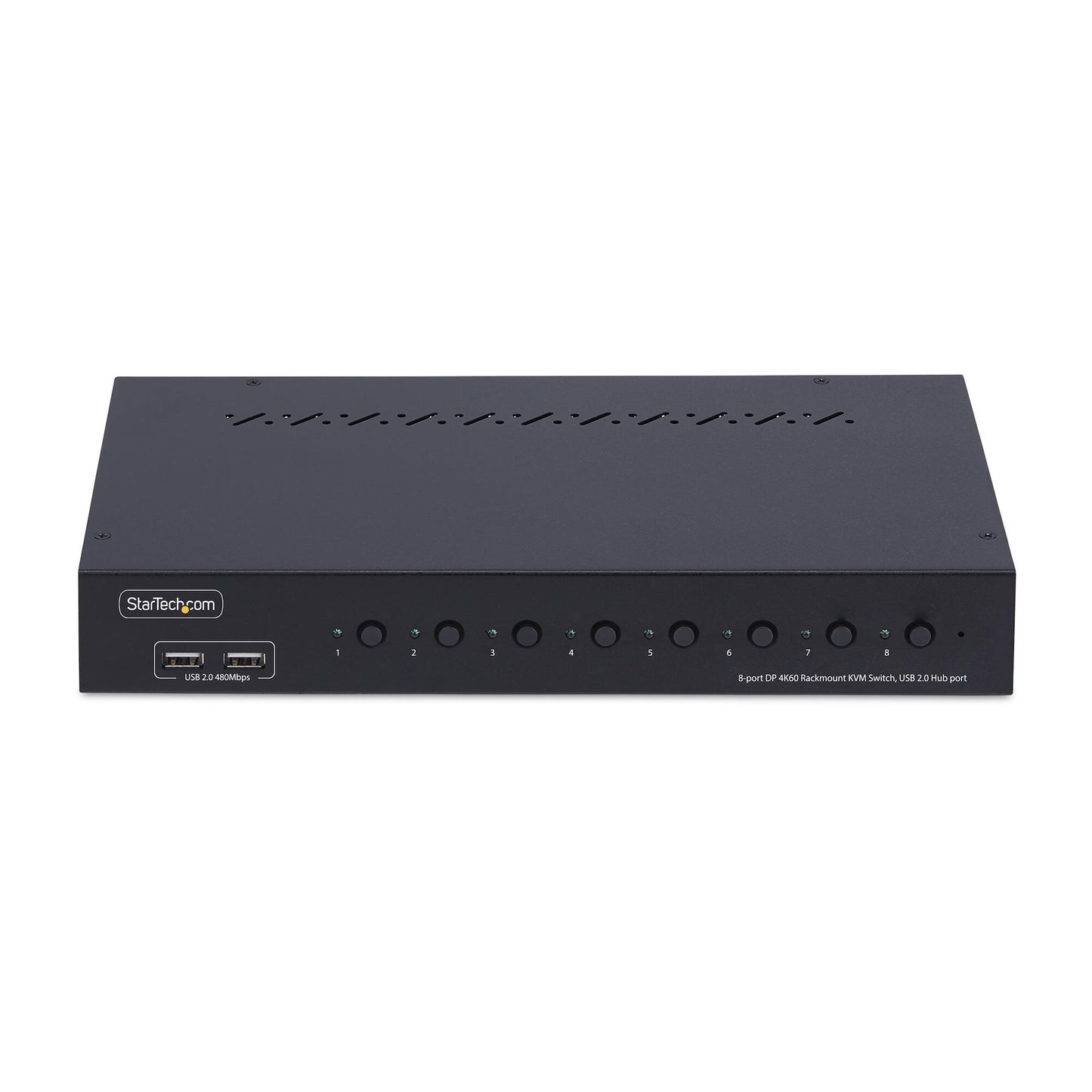 StarTech.com 8-Port DisplayPort KVM Switch with 1U Rack Mount Kit, 4K 60Hz DP 1.2, Push-Button & Hotkey Switching, 4-Port USB Hub, OS Independent, TAA Compliant