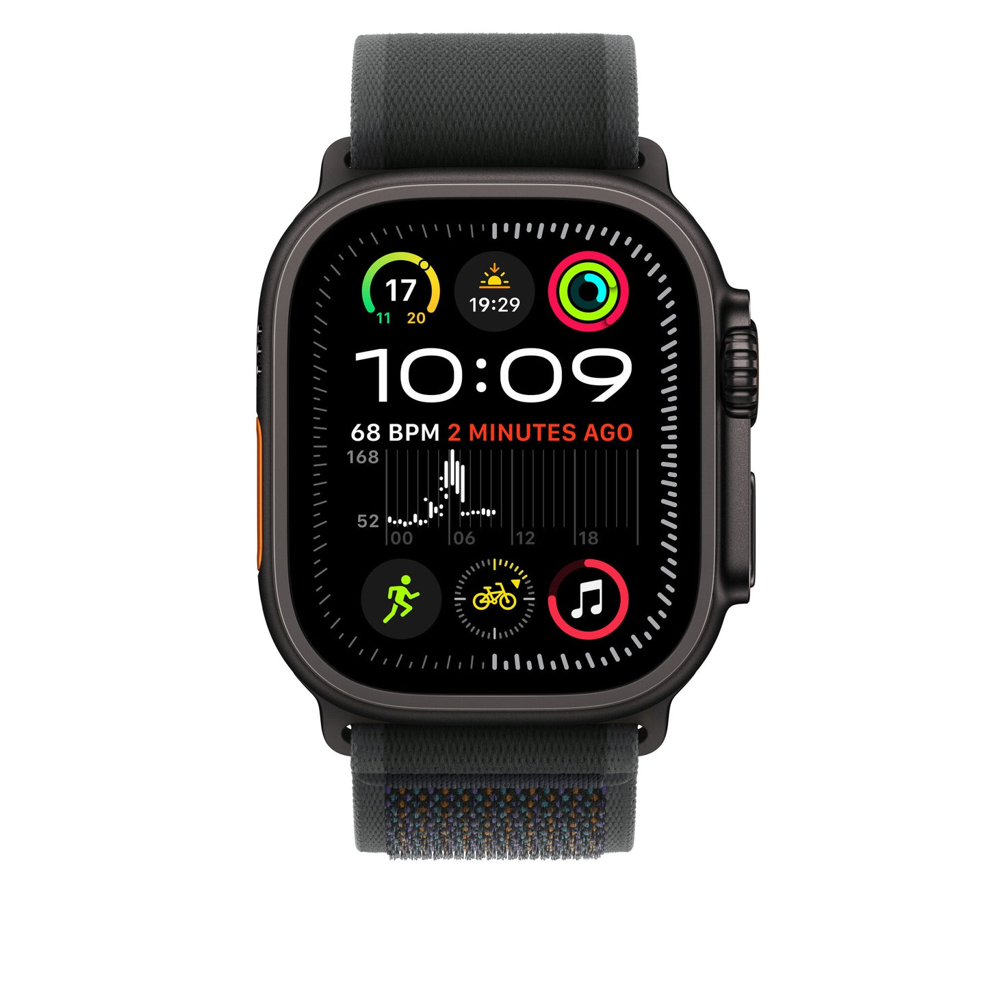 Apple 49mm Black Trail Loop - M/L - Black Titanium Finish