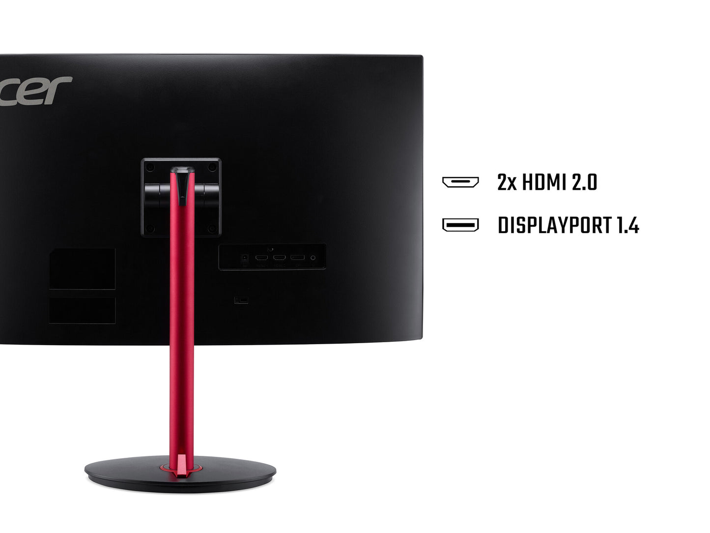 Acer Nitro KG2 Nitro XZ272S3 curved gaming monitor - 27", 1500R, Full HD, 180Hz, 1ms, FreeSync Premium, DisplayHDR 400, HDMI & DP