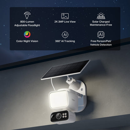 TP-Link Tapo Solar-Powered Floodlight Pan/Tilt Security Camera Kit