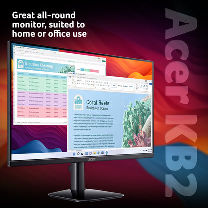 Acer KB2 KB272P0 monitor - 27" Full HD (1920x1080), 144Hz, 1ms, FreeSync, Black