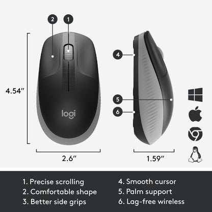 Logitech M190 Full-size wireless mouse