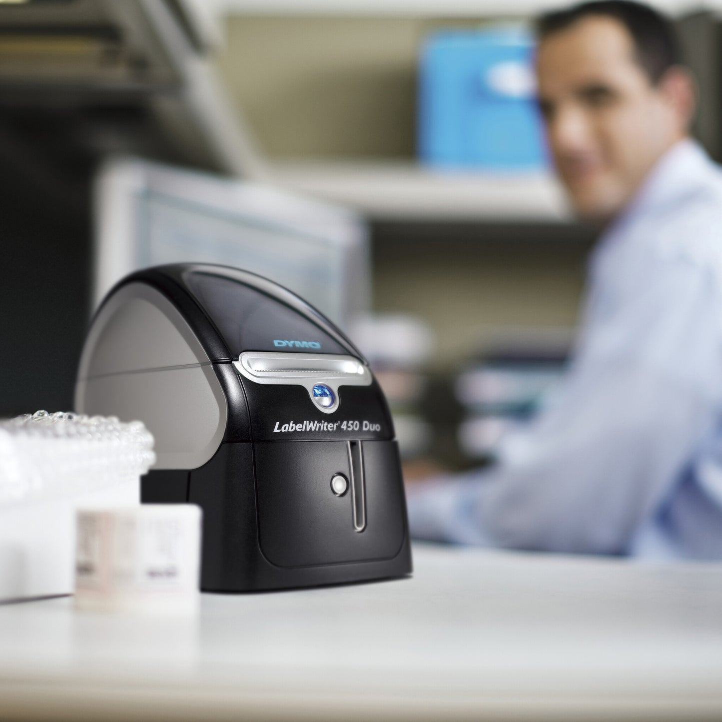DYMO LabelWriter 450 Duo Label Maker | Direct Thermal Label Printer | Fast Printing of LabelsBarcodes & More | Prints both LW Labels & D1 Plastic Labels