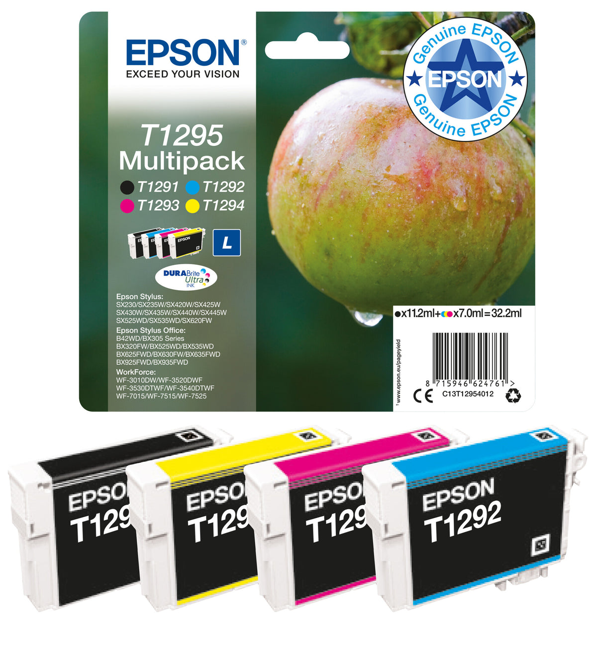 Epson Apple T1295 DURABrite Ultra Multipack 4-colours Ink