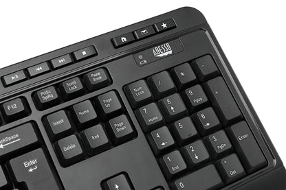 Adesso WKB-1320CB-UK keyboard Mouse included Home RF Wireless QWERTY UK English Black