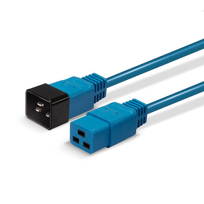 Lindy 2m IEC C19 to C20 Extension Cable, Blue