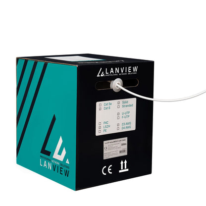 Lanview LVN122114 networking cable White 305 m Cat6 U/UTP (UTP) Round