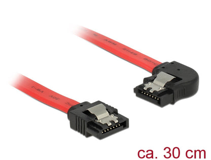 DeLOCK 83963 SATA cable 0.3 m SATA 7-pin Black, Red