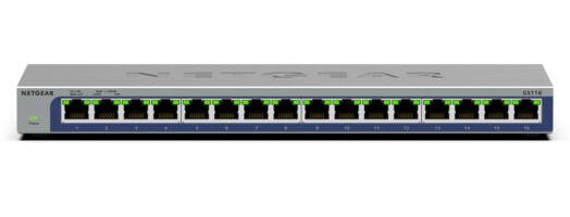 NETGEAR GS116 network switch, Unmanaged, 16-port, black